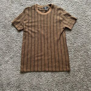 Forever 21 Brown and Black Striped Tee